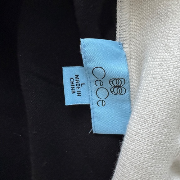 Cece - Black and White Light Knit Sweater - Picture 5 of 8